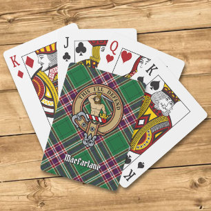 Baraja De Cartas Escudo del clan MacFarlane sobre la caza moderna d