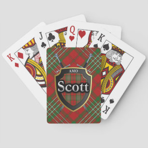 Baraja De Cartas Escudo Escocés Clan Scott & Marca de Espadas