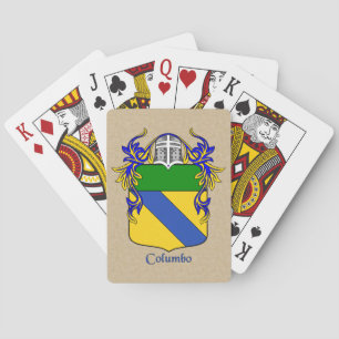 Baraja De Cartas Escudo heráldico de Columbo con Mantle