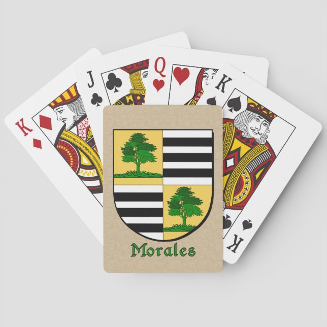 Baraja De Cartas Escudo heráldico de Morales (Reverso)