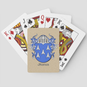 Baraja De Cartas Escudo heráldico de Moran con Mantling