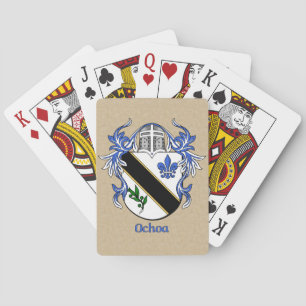 Baraja De Cartas Escudo heráldico de Ochoa con manchado