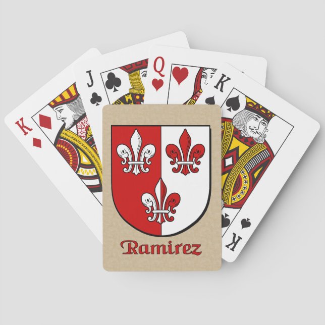 Baraja De Cartas Escudo heráldico de Ramírez (Reverso)