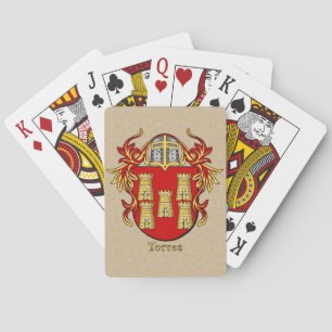 Baraja De Cartas Escudo heráldico de Torres con manchado