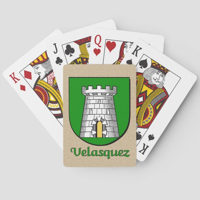 Baraja De Cartas Escudo heráldico Velasquez (Reverso)