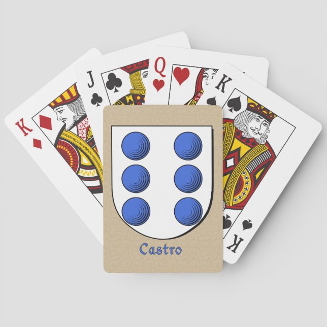 Baraja De Cartas Escudo histórico de Castro (Reverso)