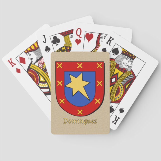 Baraja De Cartas Escudo histórico de Dominguez (Reverso)
