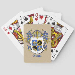 Baraja De Cartas Escudo ortega heráldico con mantenimiento