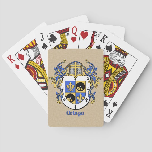 Baraja De Cartas Escudo ortega heráldico con mantenimiento (Reverso)