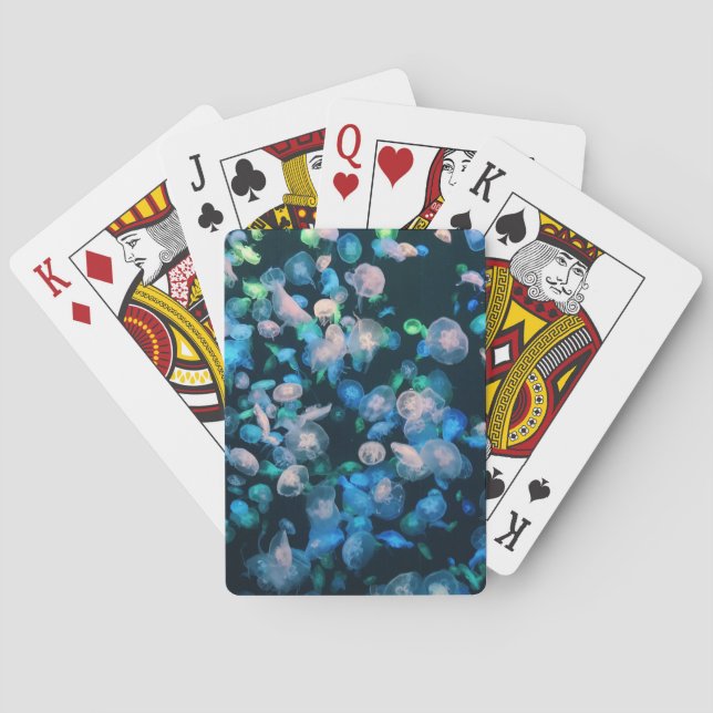 Baraja De Cartas Escuela de Jellyfish, Glow in the Dark (Reverso)
