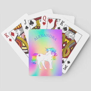 Baraja De Cartas Escuela personal de colores del arcoiris de Unicor