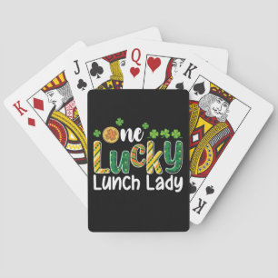Baraja De Cartas Escuela St Patrick's Day de One Lucky Lunch Lady