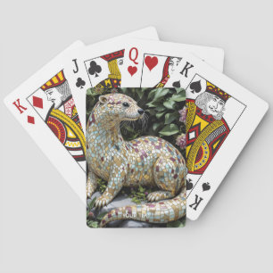 Baraja De Cartas Escultura de nutria juguetona de fantasía linda