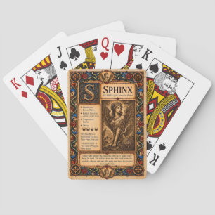 Baraja De Cartas Esfinge, Arte de Bestiario Medieval