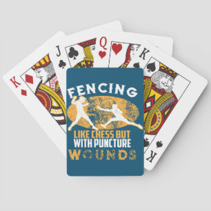 Baraja De Cartas Esgrima Cuidada Como El Ajedrez Pero Con Heridas D