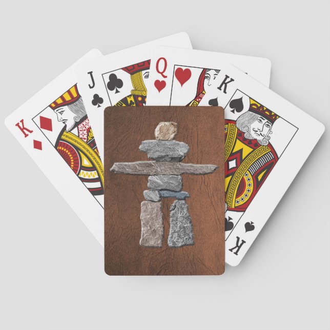 Baraja De Cartas Eskimo Inuit Inuit Inukshuk (Reverso)