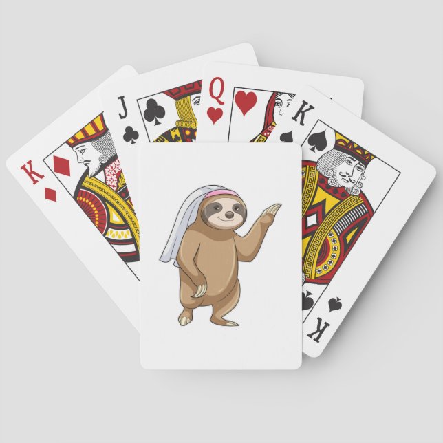 Baraja De Cartas Eslogan como novias con velo (Reverso)