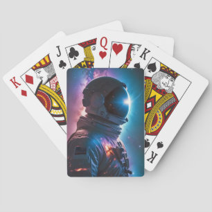 Baraja De Cartas Espacio de doble exposición cósmico Arte Universo 