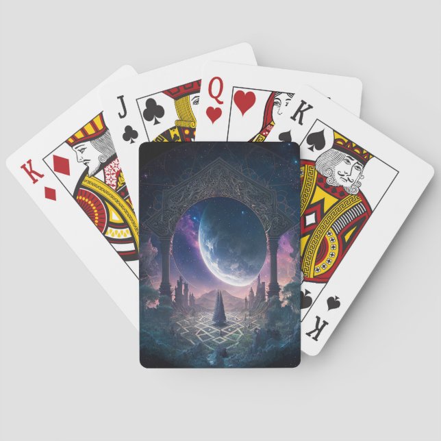 Baraja De Cartas Espacio Ultraterrestre Arte Surrealista Fantasmas (Reverso)