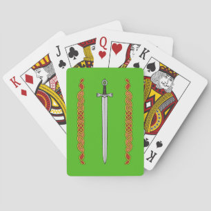 Baraja De Cartas Espada irlandesa y Knotwork