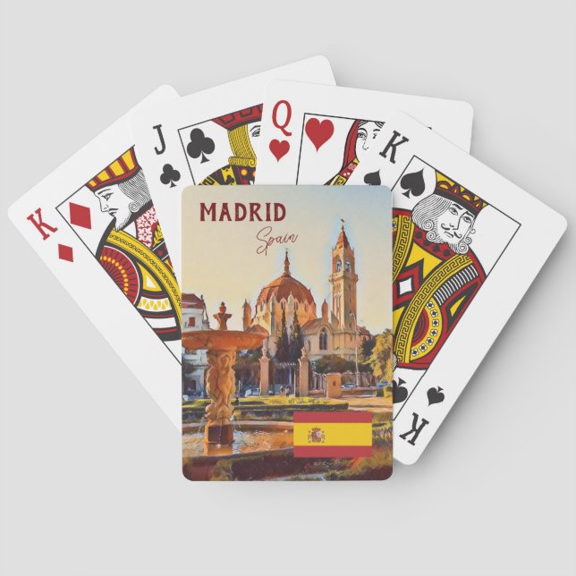 Baraja De Cartas España de Madrid Sueños de viaje (Reverso)