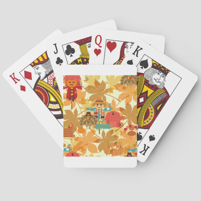 Baraja De Cartas espantapájaros de agradecimiento (Reverso)