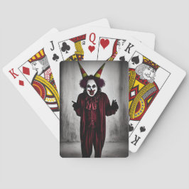 Baraja De Cartas Espantoso Payaso Malvado Vestido Rojo