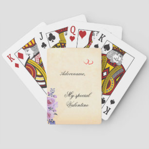Baraja De Cartas Especial Floral San Valentín - mensaje personal