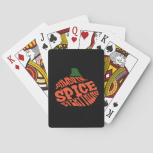 Baraja De Cartas Especias de calabaza Todo el eslogan clásico de ot