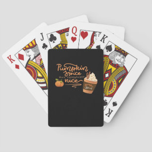 Baraja De Cartas Especias De Calabaza Y Todo Lo Agradable Cae Arte 