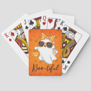 Baraja De Cartas Especie de calabaza fantasma de Halloween personal