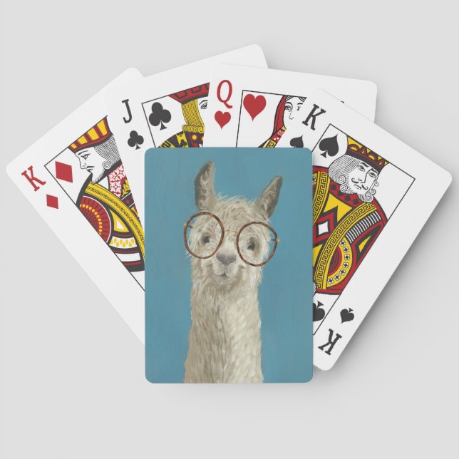 Baraja De Cartas Especificaciones de Llama - Anteojos redondos (Reverso)