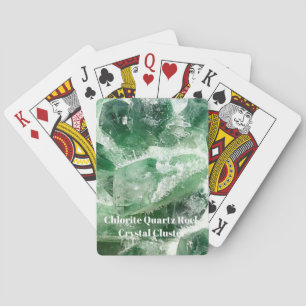 Baraja De Cartas Espécimen de Cristal de Cuarzo Clorita Verde Encan