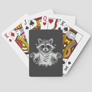 Baraja De Cartas Espectacular fantasma de la basura del mapache de