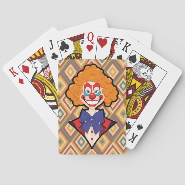Baraja De Cartas Espeluznante Carnaval retro de Halloween (Reverso)