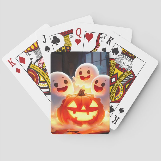 Baraja De Cartas Espeluznante Fiesta de calabaza fantasma (Reverso)