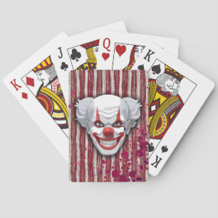 Baraja De Cartas Espeluznante Halloween del Carnaval de Payaso