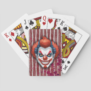 Baraja De Cartas Espeluznante Halloween del Carnaval de Payaso