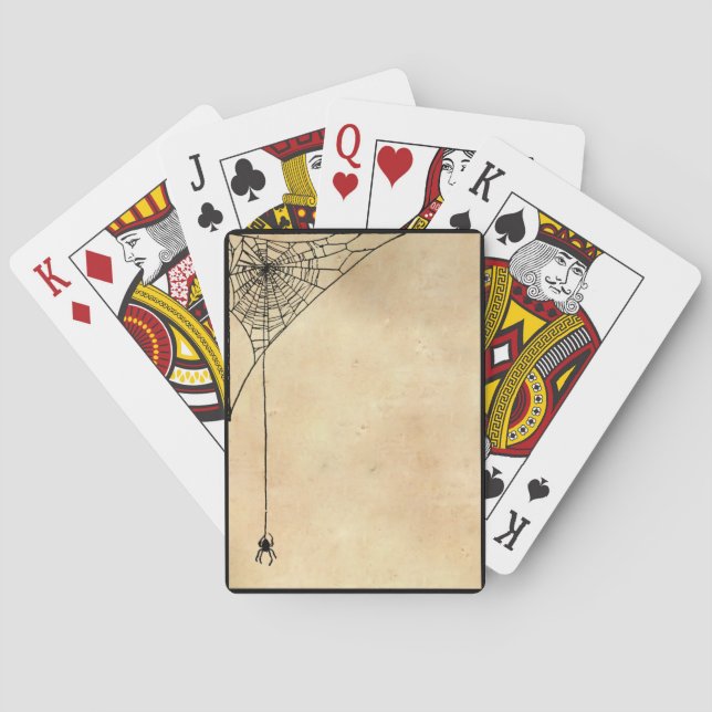 Baraja De Cartas Espeluznantes pergaminos y negros (Reverso)