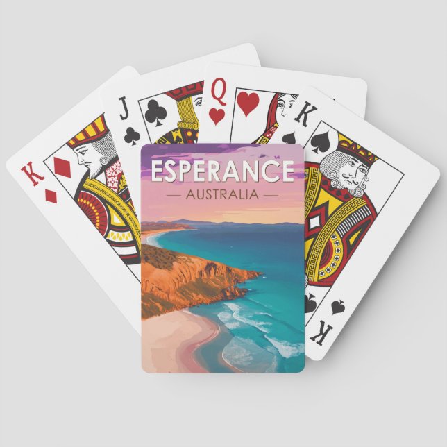 Baraja De Cartas Esperance Australia Viaje al arte (Reverso)