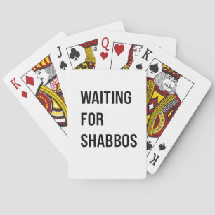 Baraja De Cartas Esperando a Shabbos Hanukkah Jewish Funny