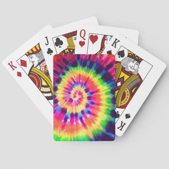 Baraja De Cartas Espiral arcoiris coloreada ilusión (Reverso)