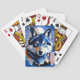 Baraja De Cartas Espíritu animal nativo de Wolf