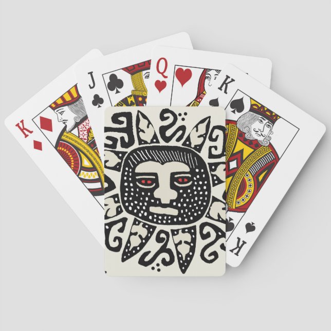 Baraja De Cartas Espíritu Solar Tribal Indio (Reverso)