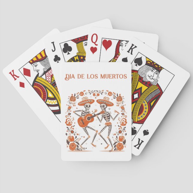Baraja De Cartas Espíritus mariachi, personalizado (Reverso)