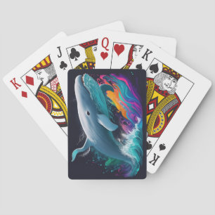 Baraja De Cartas Esplandor de color de la fantasía de ballena de Oc