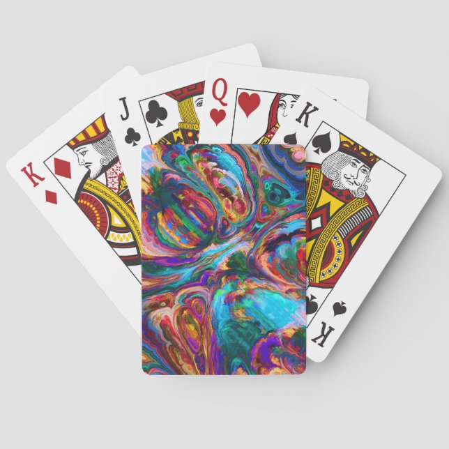 Baraja De Cartas Esplandor moderno de pinturas (Reverso)
