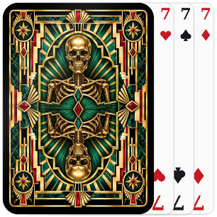 Baraja De Cartas Esqueleto, Art Deco Mitológico