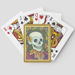 BARAJA DE CARTAS ESQUELETO, CABALLERO GÓTICO CRÁNEO, SOCIEDAD DE HO