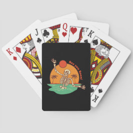 Baraja De Cartas Esqueleto flotando lejos Te veo pronto en un conju